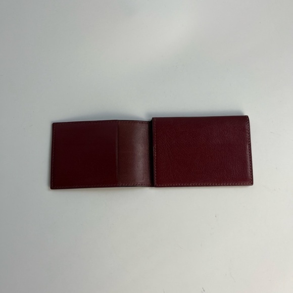 Hermes Guernsey Rouge Leather Tri-Fold Card Case - Picture 7 of 9